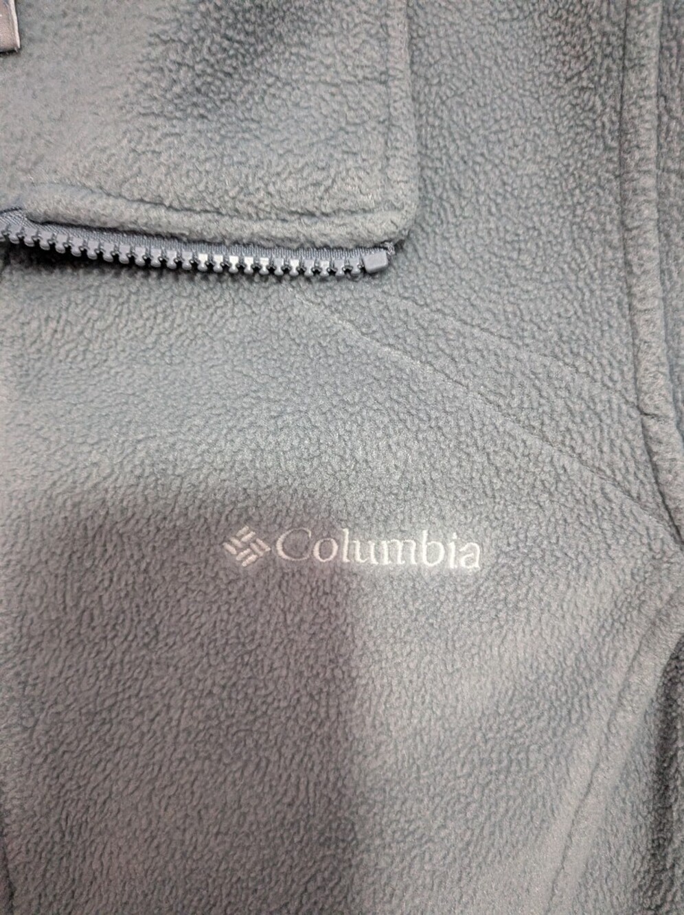 Columbia Women's Full-Zip Fleece Jacket Light Gray Medium - Picture 3 of 5